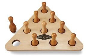 Shuffleboard Pins & Rack