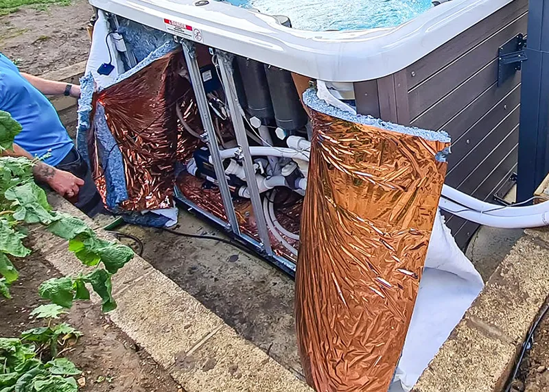 American Whirlpool Hot Tub insulation