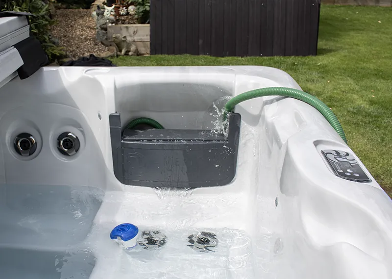 Filling a hot tub with water