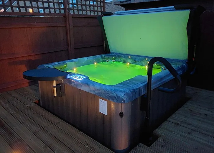 Hot tub at night