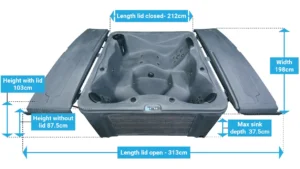 Tuff Spas TT650 Hot Tub dimensions