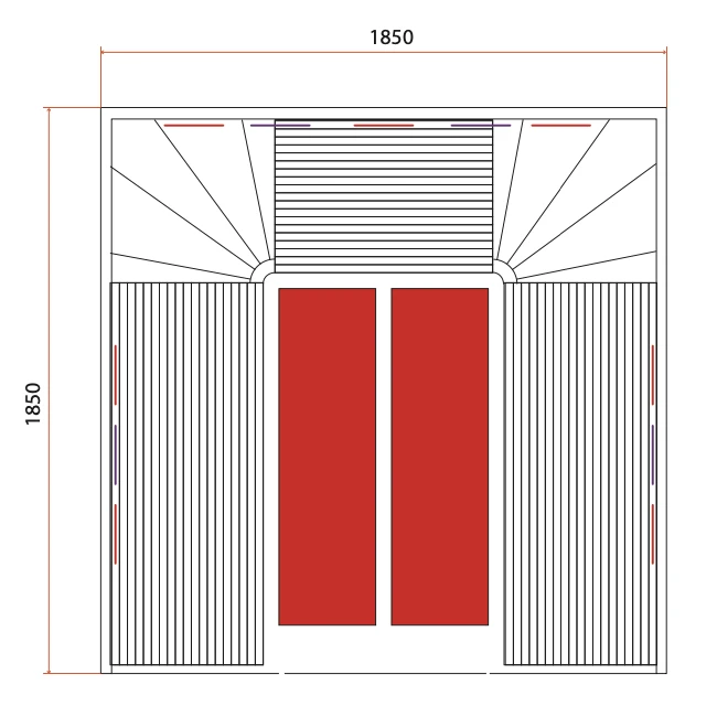 Canopee 6 sauna size