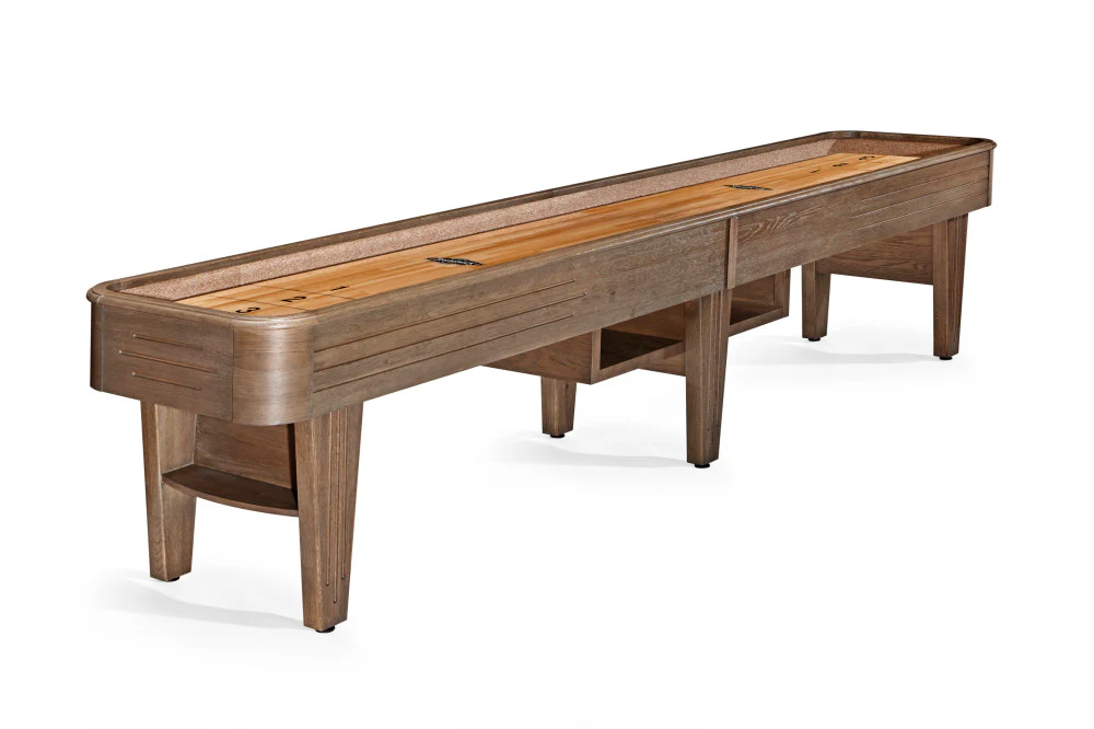 Brunswick andover shuffleboard in rustic dark brown