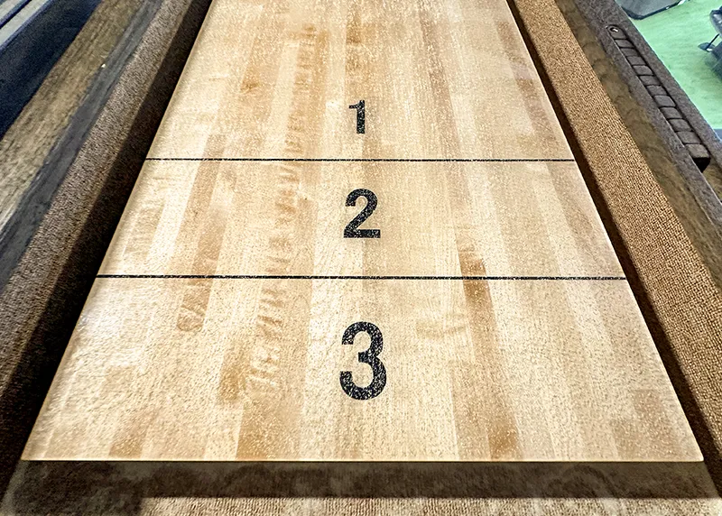 Shuffleboard scoring zone