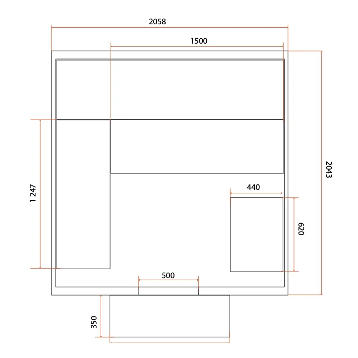 Gaia nova sauna size