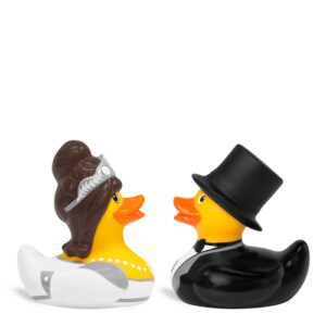 BUD1396 Mini Bride and Groom Cube Duck