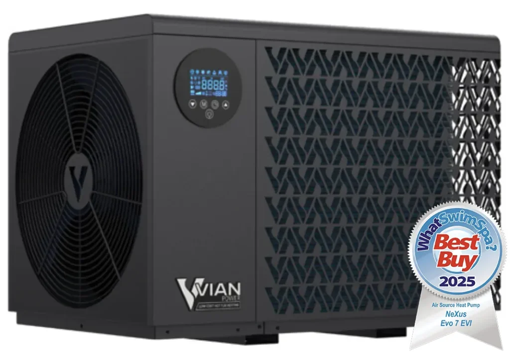 Vian Nexus 7 Heat pump with What Swimspa award