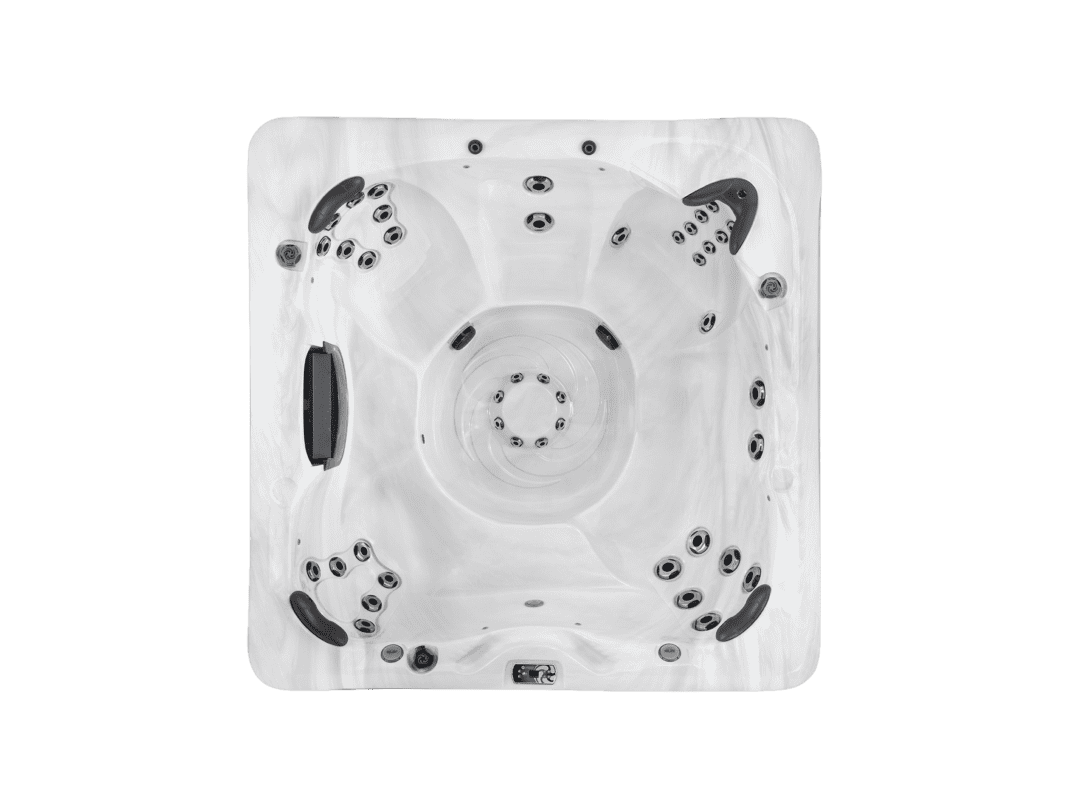 Top view of American Whirlpool 270 in silver marble colour showing the all seat design.