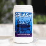 1kg Splash Non Chlorine Shock in white plastic tub with screw top lid